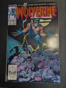 Wolverine #1 (1988) VF Beautiful cover (Back cover fold) Marvel Comics c184 