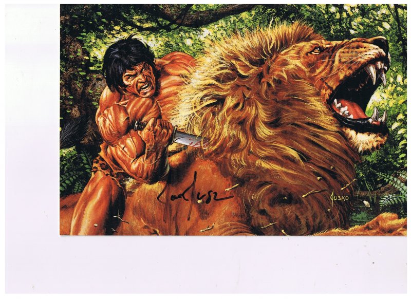 Joe Jusko's Edgar Rick Burroughs Colossal Cards Signed # 43  1995