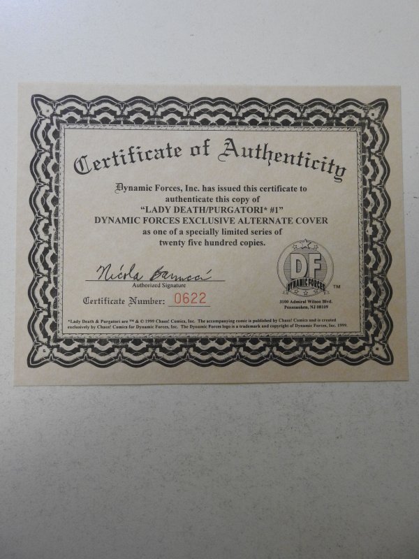 Lady Death vs. Purgatori Dynamic Forces Cover (1999) VF- Condition!