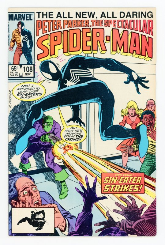 Spectacular Spider-Man #108 Peter David Daredevil Sin Eater NM-