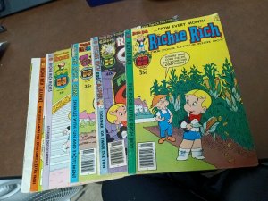 Richie Rich 5 Issue Bronze Age Harvey Comics Lot Run Set Collection