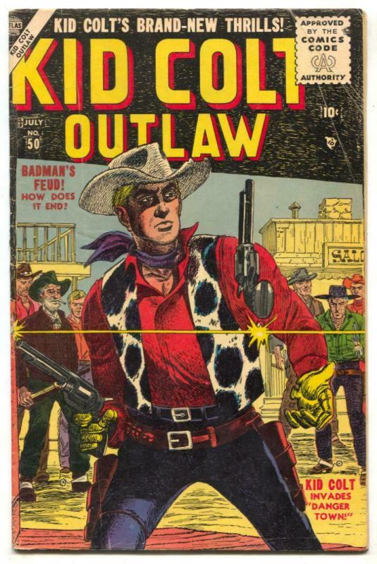 Kid Colt Outlaw #50 1955- Carl Burgos cover- Rio Kid VG