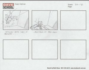 2004 LEGO BATMAN Storyboard Art by Mark Simon VF 8.0 Catwoman Scene 20-12