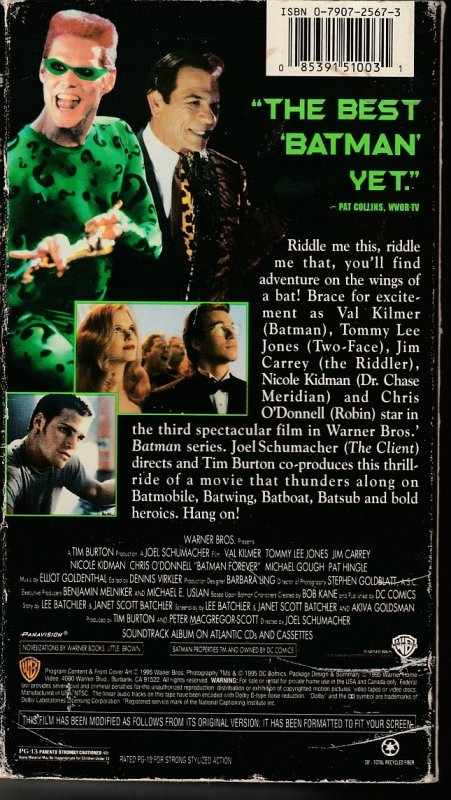 Batman Forever VHS