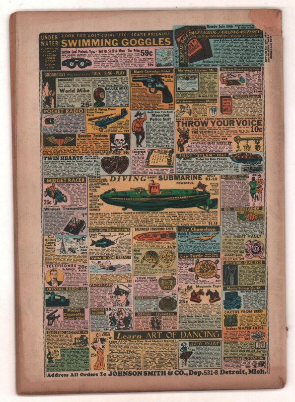 Wings Comics #3 - Suicide Smith WWII Aerial Battle (Grade 3.0) 1940