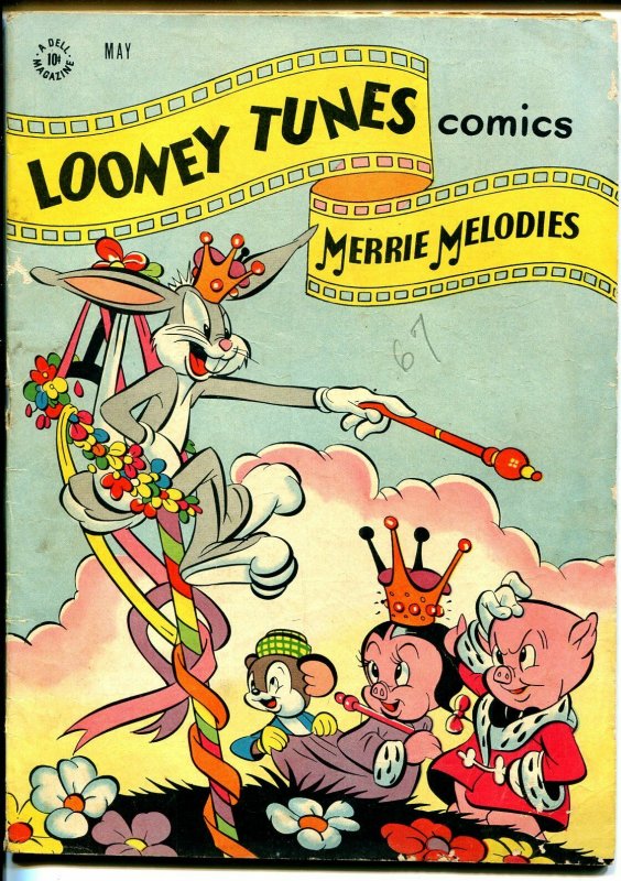 Looney Tunes #67-1947-Dell-Bugs Bunny-Porky Pig-classic cover-VG+ 