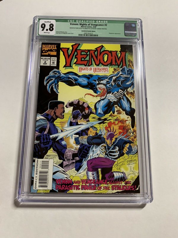 Venom Nights Of Vengeance 2 Cgc 9.8 Manufacturing Error 1 Of A Kind Marvel