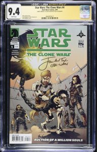 Star Wars: The Clone Wars #4 (2/09) signed by James Arnold Taylor Graded CGC 9.4