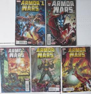 IRON MAN ARMOR WARS (MARVEL 2015) #1-5 SECRET WARS X-OVER COMPLETE! VF-NM