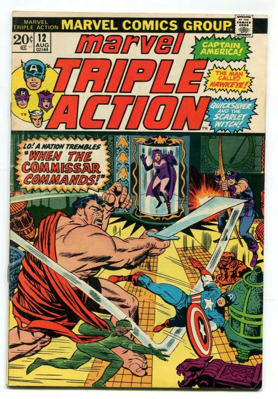 Marvel Triple Action 12 FN 6.0 Avengers Marvel 1973 Uncertified FREE SHIP