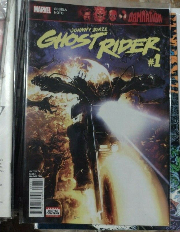 johnny blaze ghost rider # 1 2018marvel  damnation crain  variant cover mephisto