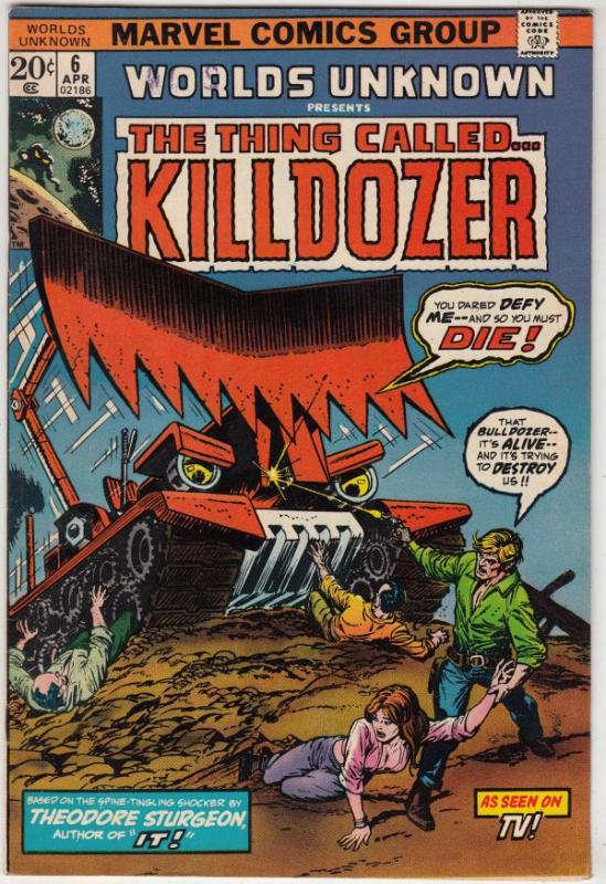 Worlds Unknown #6 (Apr-74) NM- High-Grade Killdozer