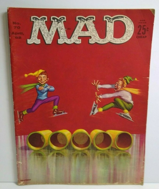 MAD Magazine April 1962 No 70 Figure Skating Comedy Cover Collectible Comic