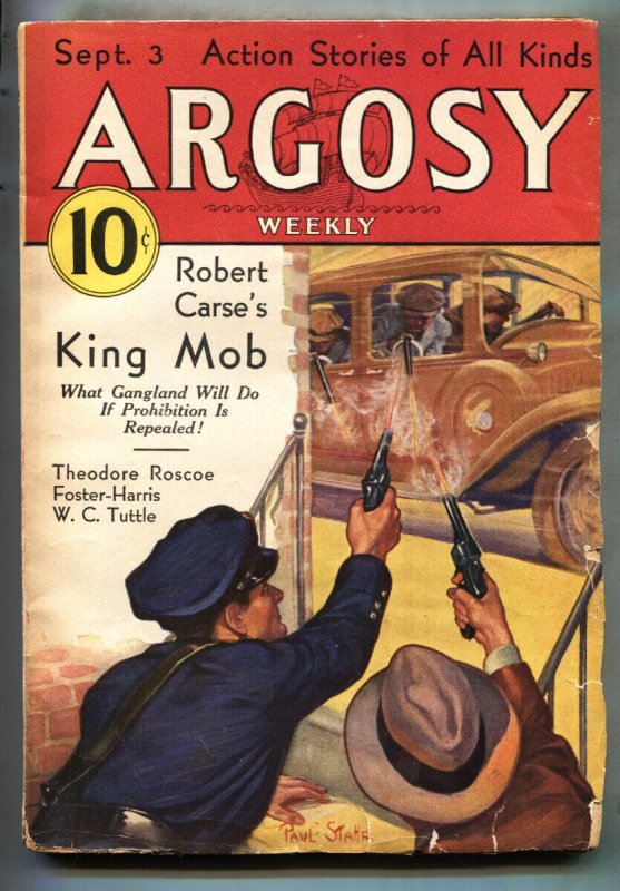 Argosy 9/3/1932-King Mob-Prohibition-Rare Pulp Magazine