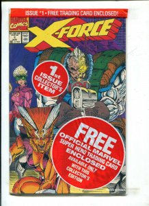 X-FORCE #1 - SEALED POLYBAG W/ X-FORCE CARD (9.2) 1991
