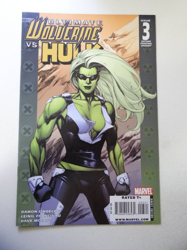 Ultimate Wolverine vs. Hulk #3 Second Print Cover (2009) FN- Condition