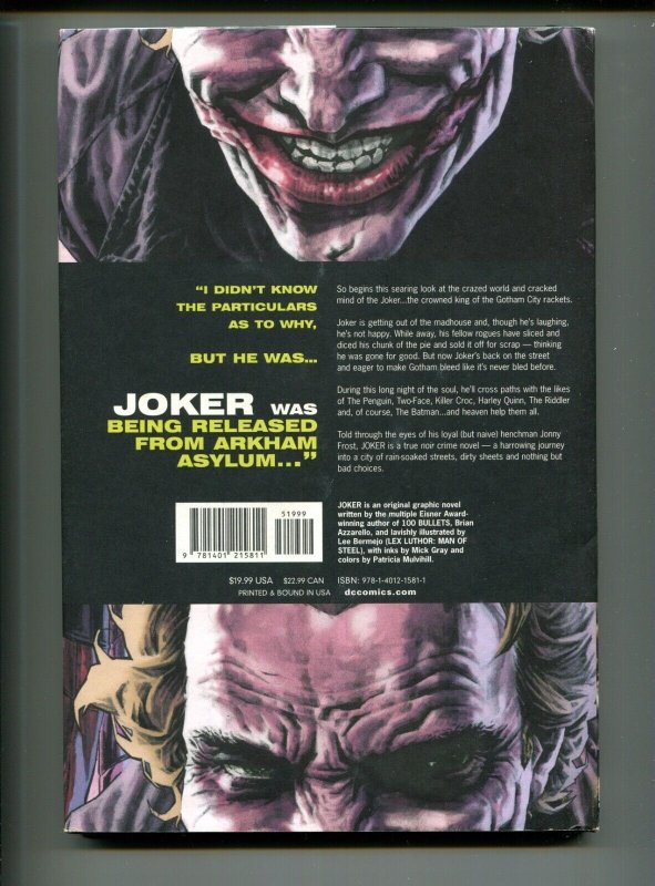 Joker by Brian Azzarello HC - 1st Print - Lee Bermejo Cover (6.0) 2008