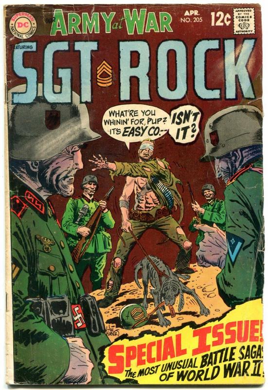 Our Army At War #205 1969-DC War comic- Sgt Rock G