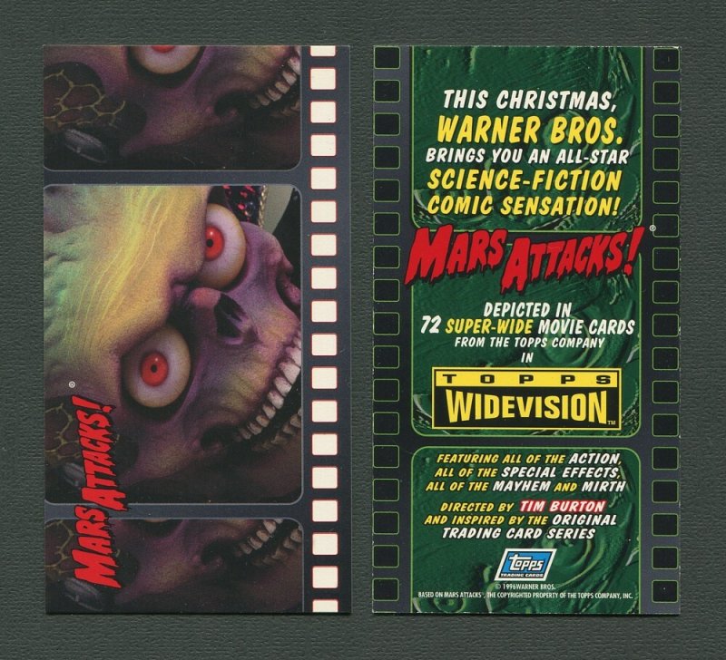 1996 Mars Attacks!  WideVision Promo Card  MINT