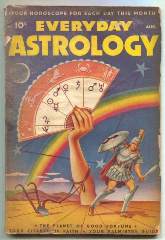 Everyday Astrology Pulp August 1945- SCHOMBURG COVER low grade 