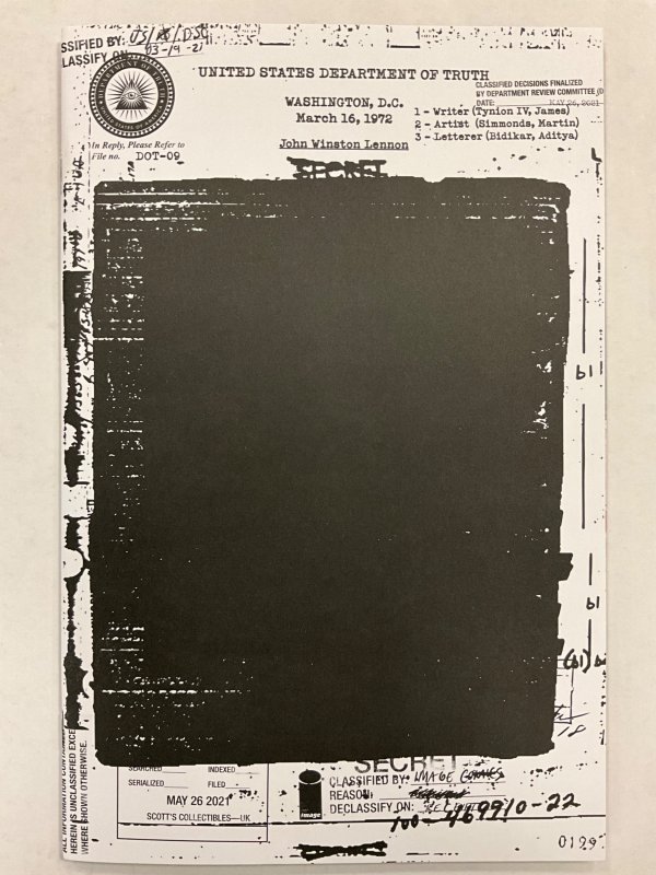 Department of Truth #9 Redacted Blank Variant