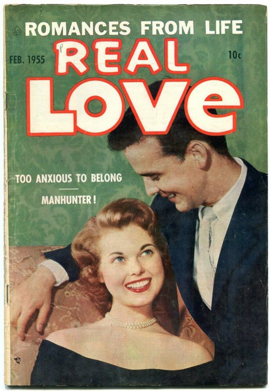 Real Love #66 1955- Ace Golden Age Romance- Manhunter FN- 