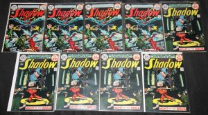 DC Bronze Age THE SHADOW 53 Comic Lot MOST FN-VF Dealer Lot #1-12 (SOME DUPES)
