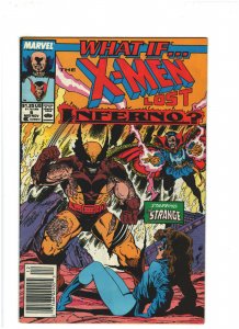 What If? #6 FN+ 6.5 Newsstand Marvel 1989 X-Men Lost Inferno? Wolverine,Strange