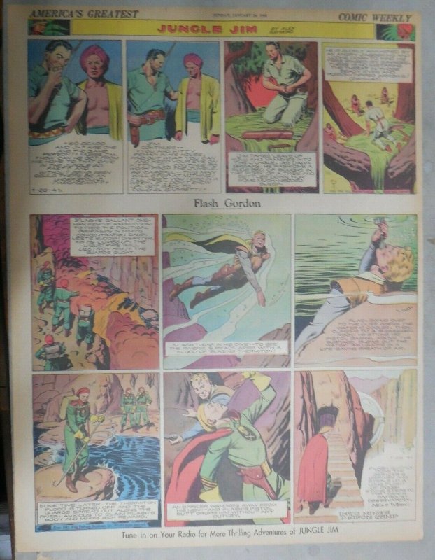 Flash Gordon Sunday by Alex Raymond from 1/26/1941 Large Full Page Size !