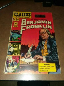 CLASSICS ILLUSTRATED #65 A Biography of Benjamin Franklin HRN 64 1st print 1949