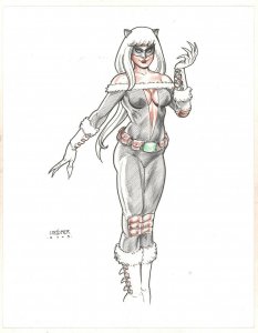 Black Cat Sexy Color Art Commission - Joseph Linsner