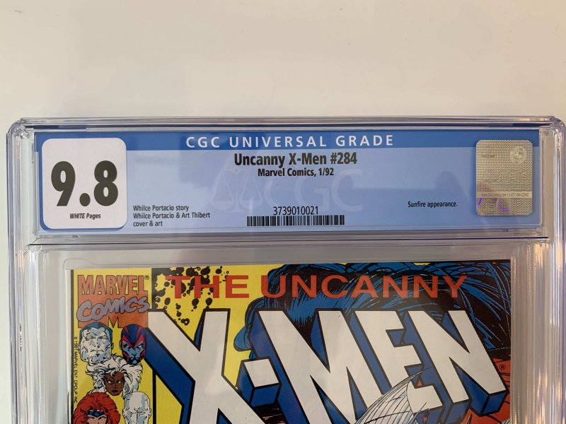 Uncanny X-Men 284 CGC 9.8 Marvel 1992 early Bishop WHITE PAGES- TV movie