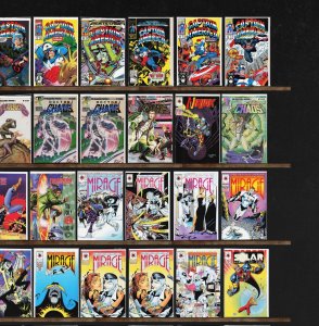 Huge Lot 150+ Comics with Captain America, Ninjak, Darkhawk, Cable & More!