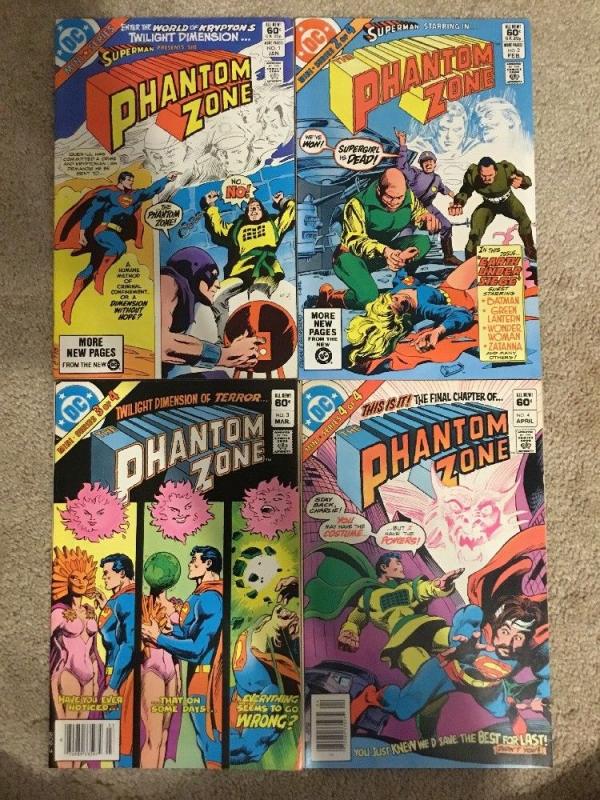 DC Superman Presents The Phantom Zone 1-4 Complete Set * 1982 *