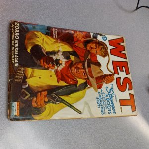 WEST-nov 1944 golden age COVER ART--PULP--WW 2 era western zorro strikes again!