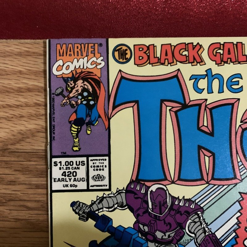 The Mighty THOR #420 Replicoid (Death) (1990, Marvel)  