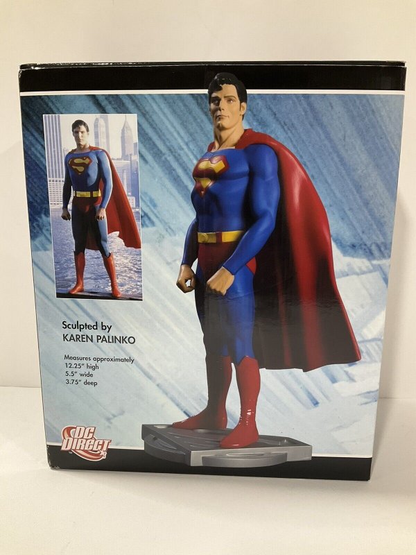 CHRISTOPHER REEVE AS SUPERMAN STATUE LIMITED 1424/4000 W/BOX DC DIRECT 
