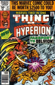 Marvel Two-In-One #67 (Newsstand) VG ; Marvel | low grade comic the Thing Hyperi