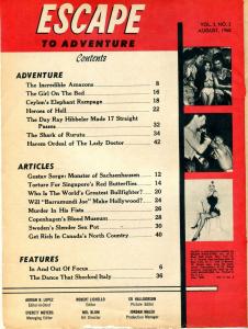 Escape To Adventure August 1960-JUNE HARLOW-BULLFIGHTING G-