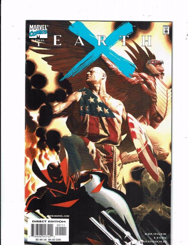 Lot of 2 Earth X Marvel Comic Books #0 1 KS3