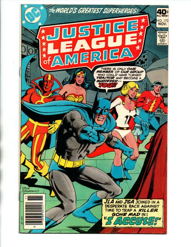 Justice League of America #172 newsstand - Justice Society - 1979 - VF