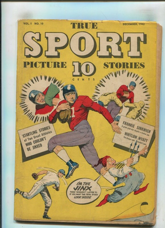 TRUE SPORT PICTURE STORIES #10 (4.0) FOOTBALL!! 1942