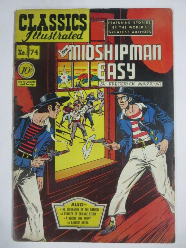 CLASSIC ILLUSTRATED #74 (G) MR. MIDSHIPMAN EASY(1ST Edition, HRO=75) Aug 1950