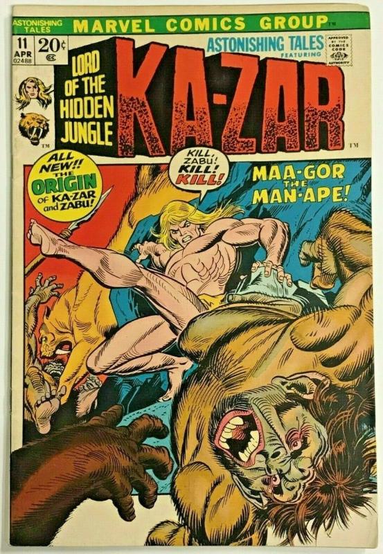 ASTONISHING TALES#11 FN 1972 MARVEL BRONZE AGE COMICS