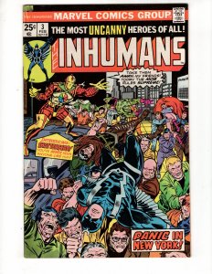 The Inhumans #3 George Perez Bronze Age Mighty Marvel !!! / ID#809