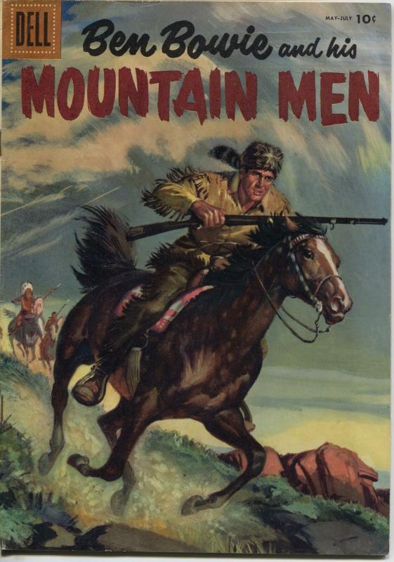 Ben Bowie and His Mountain Men #7 1956-Dell-painted cover-Indian fights-FN