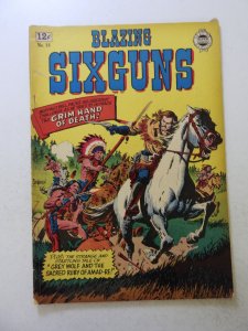 Blazing Sixguns #16 (1964) VG condition bottom staple detached from cover