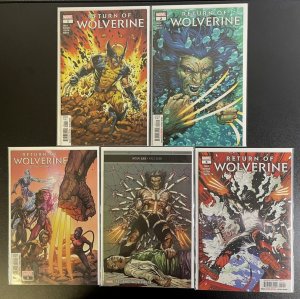 Return Of Wolverine #1-5 Marvel Comics Comic Book Set Lot