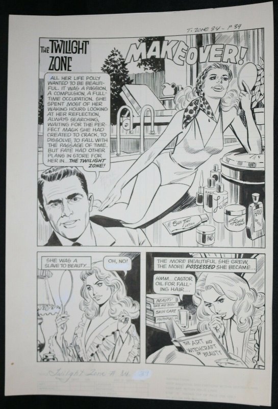 The Twilight Zone #84 Incomplete 5 Page Story 'Makeover!' art by Frank Bolle