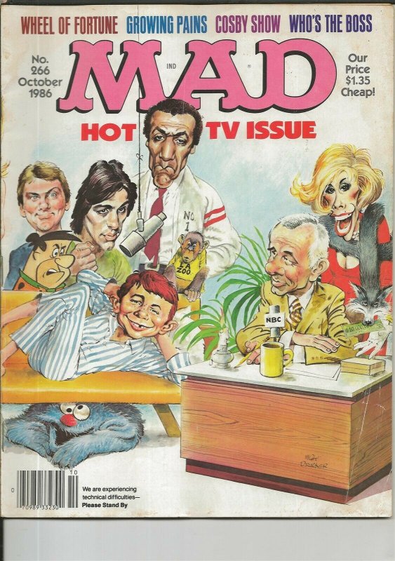 Mad Magazine #266 ORIGINAL Vintage October 1986 Who's the Boss Flintstones 